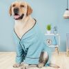 Dog Clothes Soft Sleep Wear Bath Shower Bathrobe Pet Male Female Costumes Dress Solid Doberman Bulldog Pajamas Blue Loose Style - Blue - L