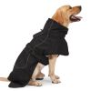 Clothes For Large Dogs Winter Warm Big Dog Vest Jacket Waterproof Pet Dogs Coat Greyhound Doberman Clothes For Medium Large Dogs - Black - XXL