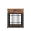 Furniture Dog Crates for small dogs Wooden Dog Kennel Dog Crate End Table, Nightstand - Rustic Brown