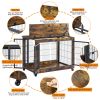 Furniture Dog Cage Crate with Double Doors(Rustic Brown; 38.58''W*25.2''D*27.17''H) - Rustic Brown