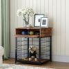 Furniture Dog Crates for small dogs Wooden Dog Kennel Dog Crate End Table, Nightstand - Rustic Brown