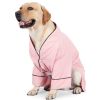Dog Clothes Soft Sleep Wear Bath Shower Bathrobe Pet Male Female Costumes Dress Solid Doberman Bulldog Pajamas Blue Loose Style - Blue - L