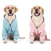 Dog Clothes Soft Sleep Wear Bath Shower Bathrobe Pet Male Female Costumes Dress Solid Doberman Bulldog Pajamas Blue Loose Style - Blue - L