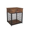 Furniture Dog Crates for small dogs Wooden Dog Kennel Dog Crate End Table, Nightstand - Rustic Brown